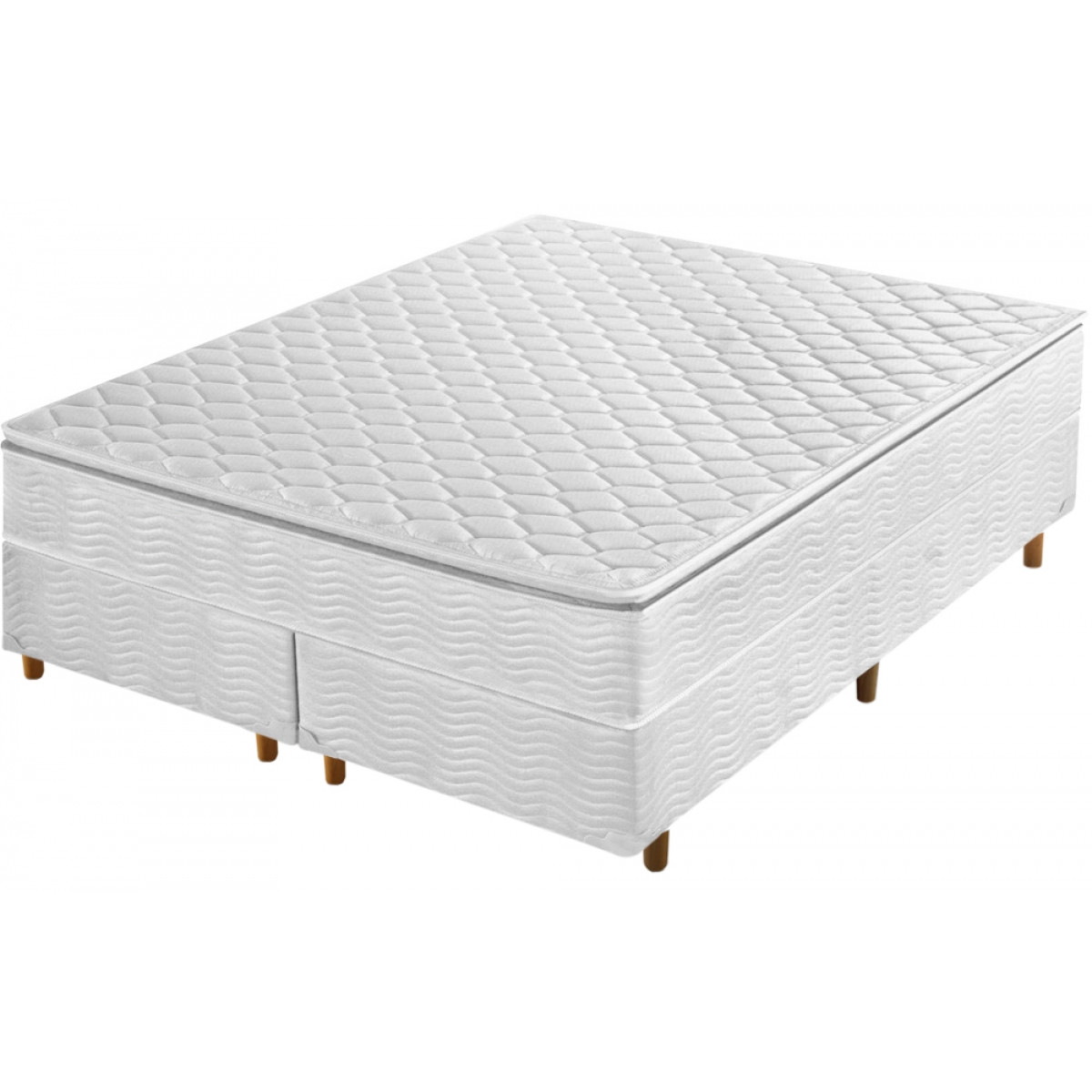 Cama de Casal Queen (Box + Colchão) - Disktem