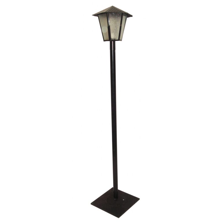 Luminária/Poste de Chão Jardim Preto ou Branco Disktem
