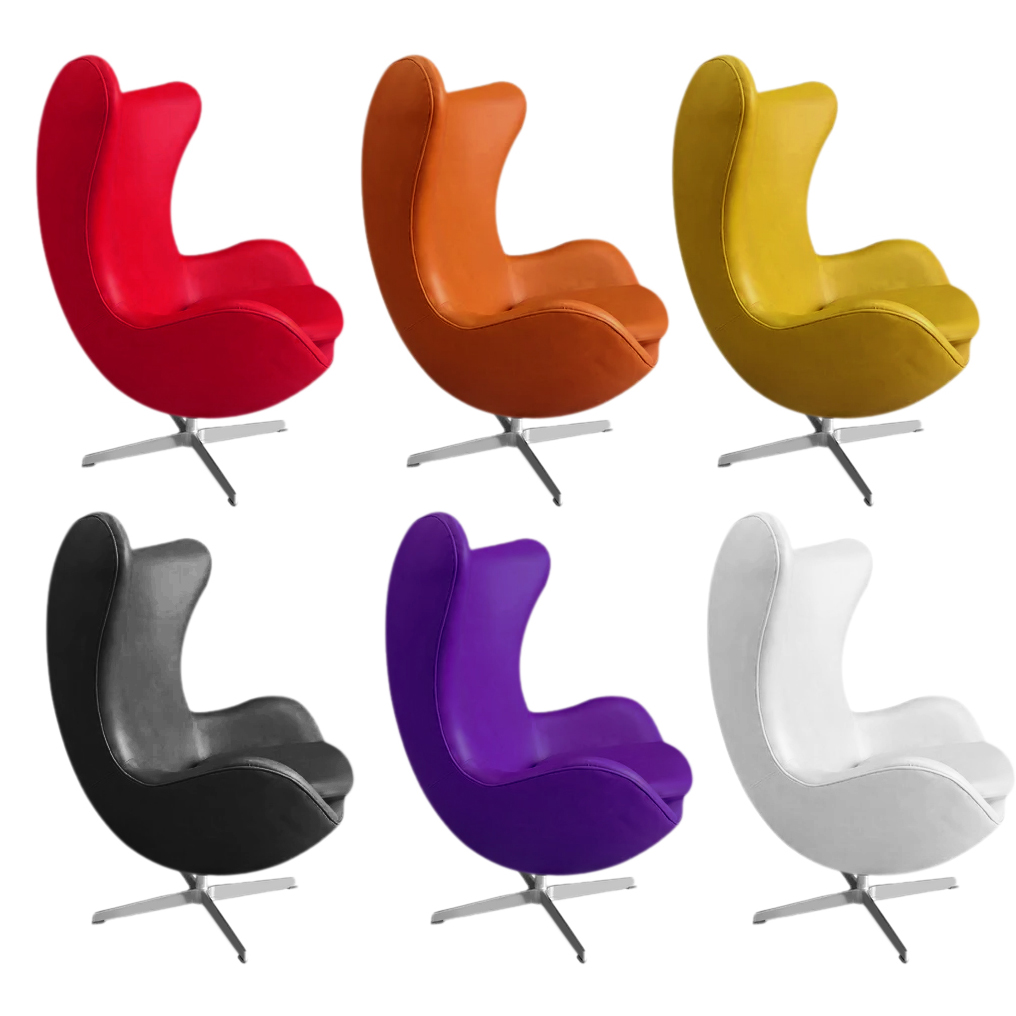 Poltronas Egg coloridas