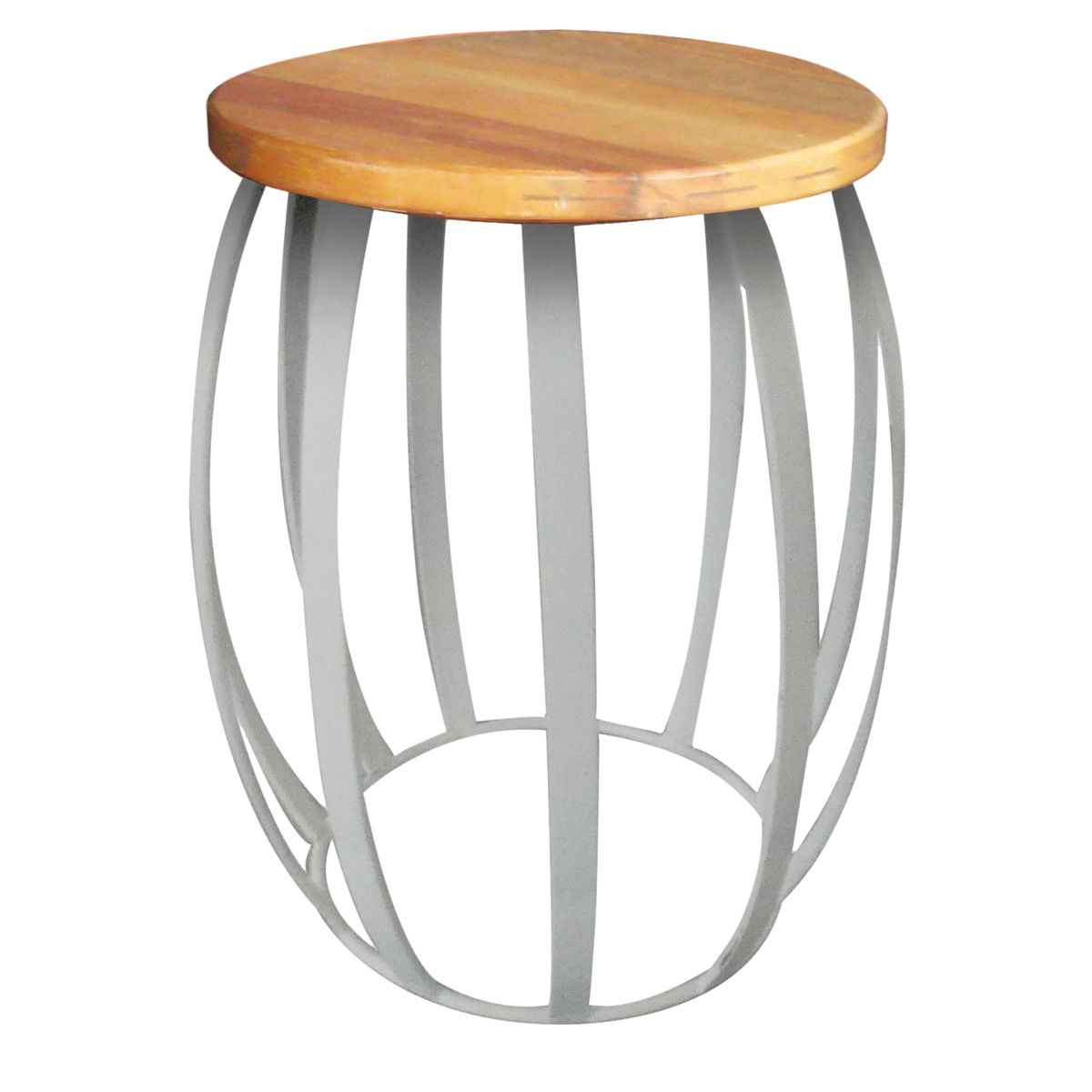 banqueta baixa Barril branca