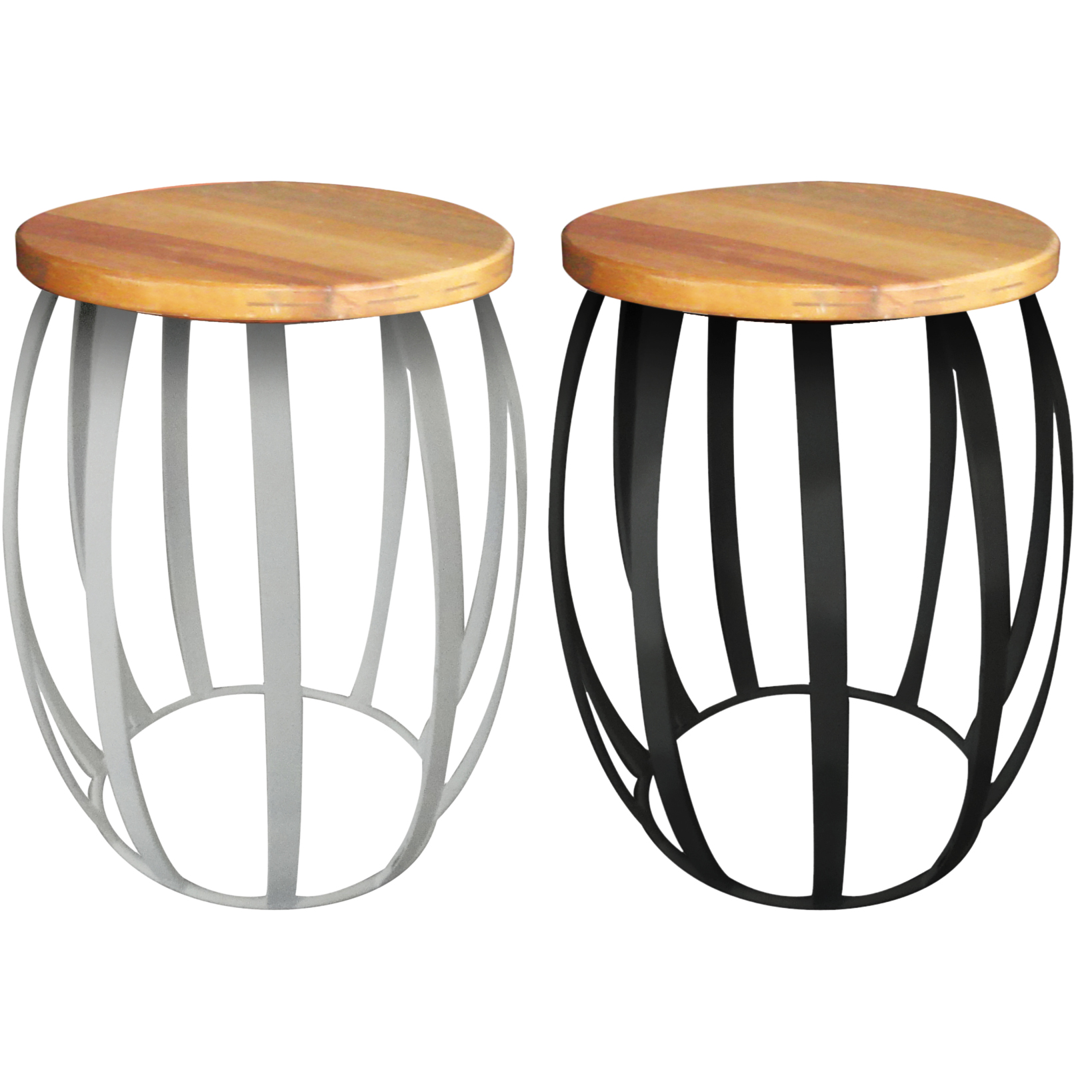 banqueta baixa Barril preta ou branca