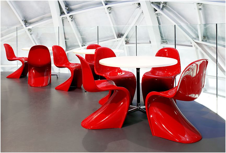 cadeira panton vermelhab