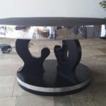 mesa espelhada a