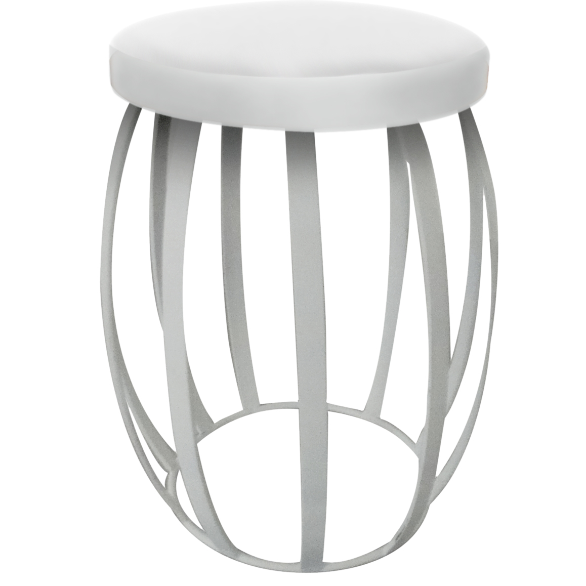 puff barril garden branco assento branco