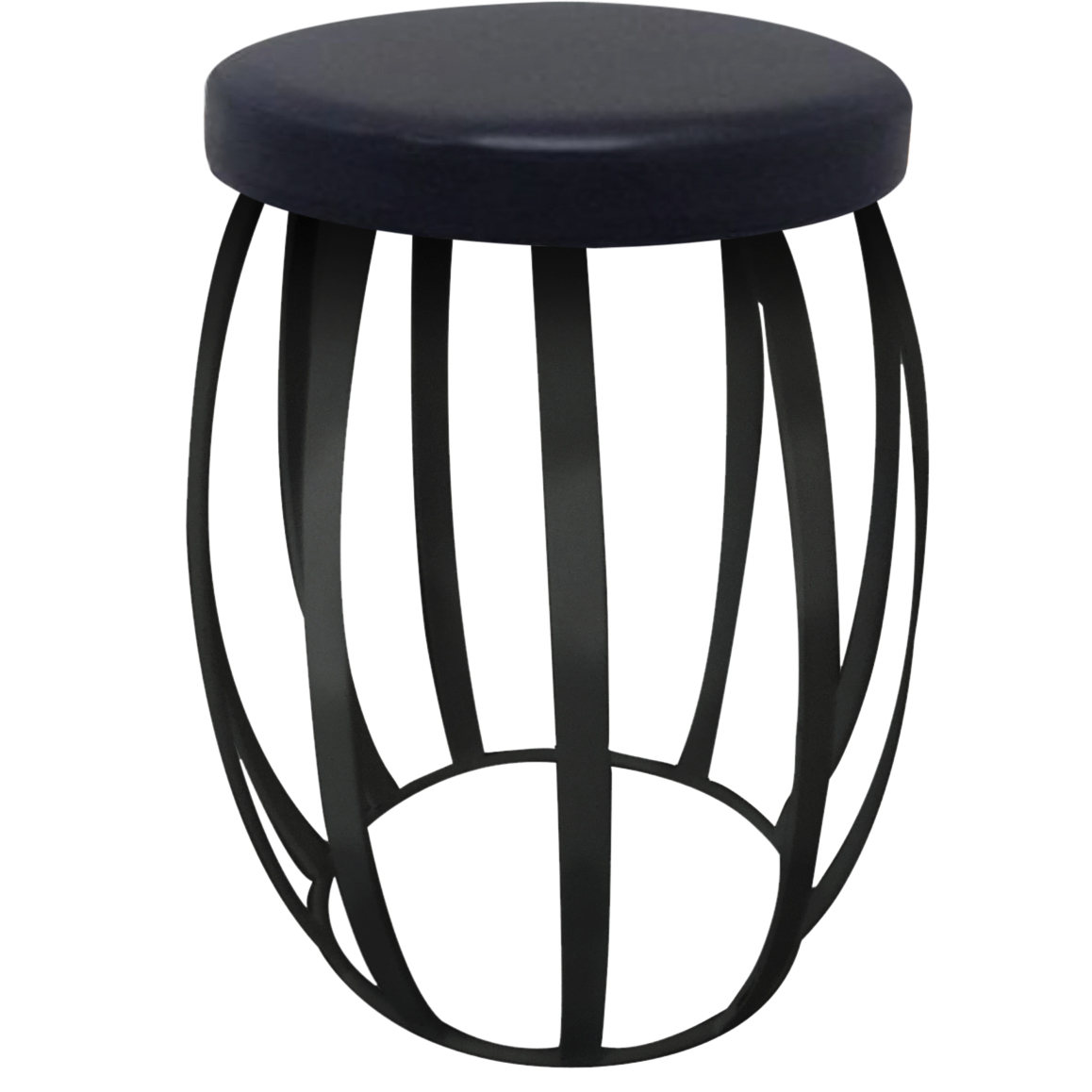 puff barril garden preto assento preto