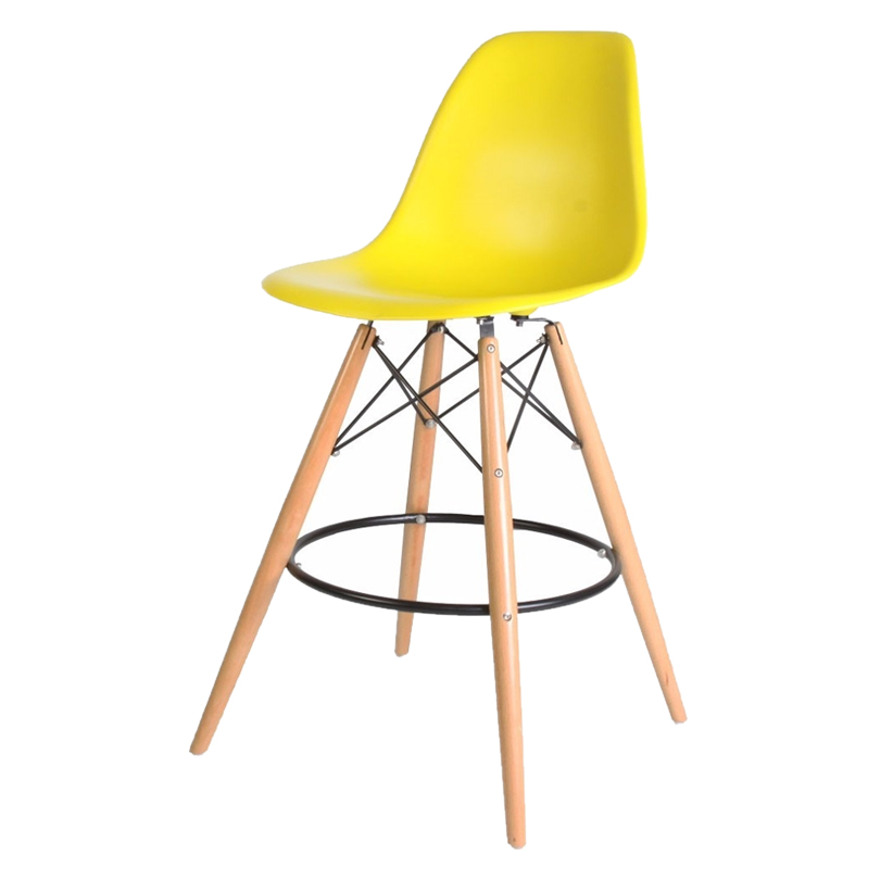Banqueta charles eames amarela