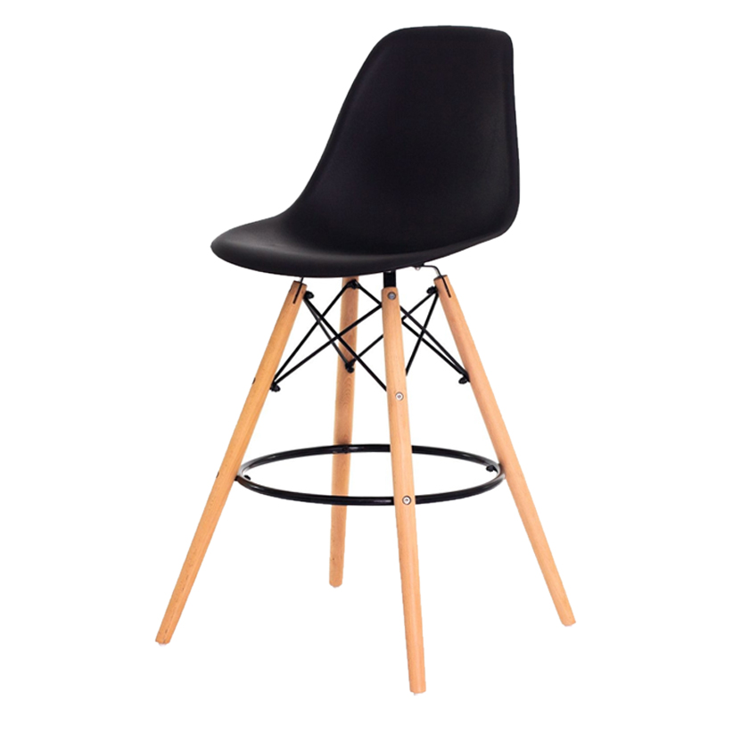 Banqueta charles eames preta