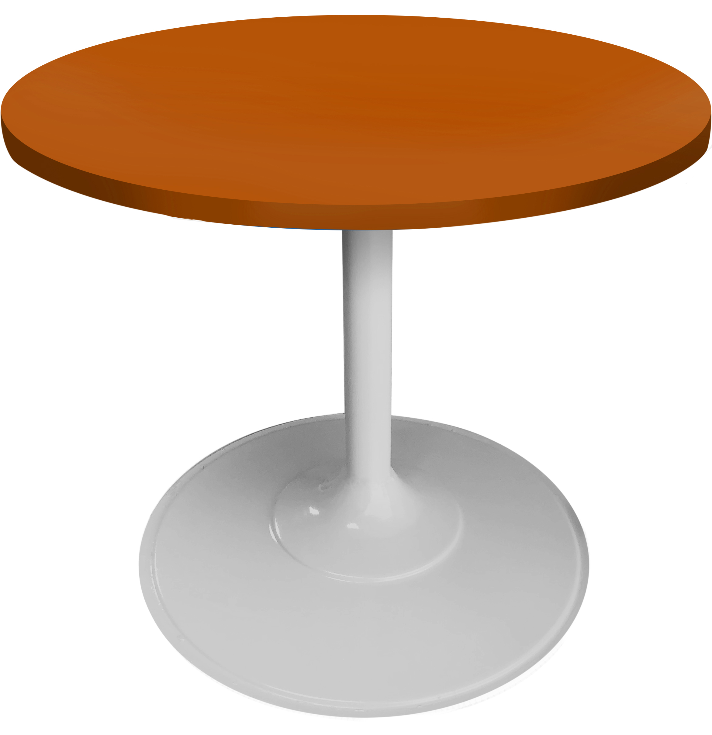 Mesa de canto jessica branca tampo laranja