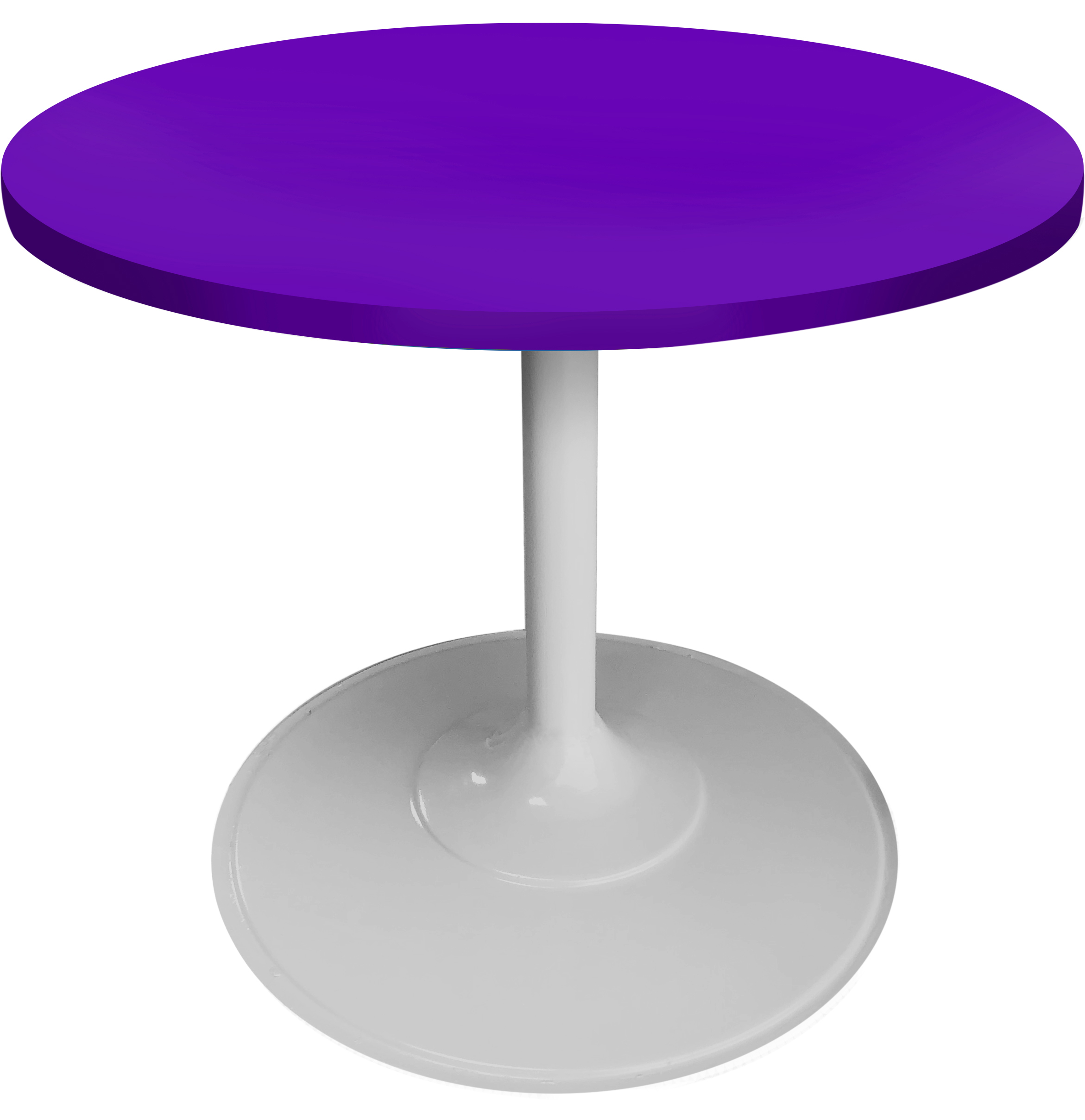 Mesa de canto jessica branca tampo roxo