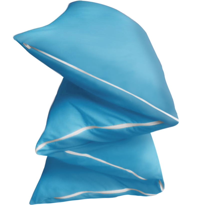 almofada colchonete travesseiro azul