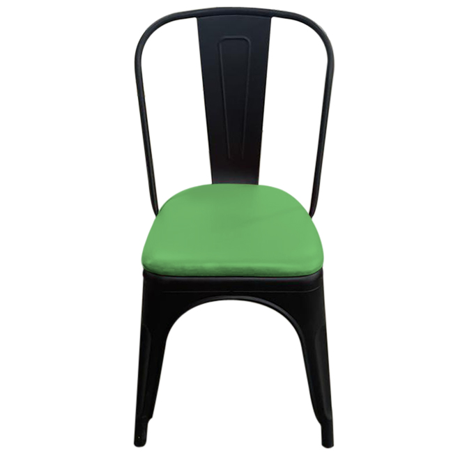 cadeira tolix com assento estofado Verde