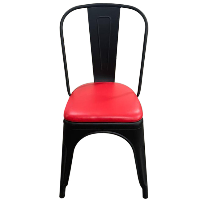 cadeira tolix com assento estofado a