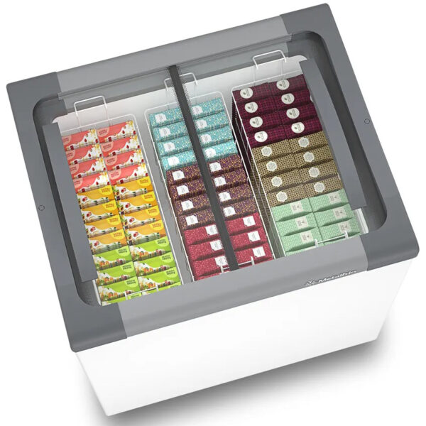 Freezer Expositor Horizontal para Sorvetes e Congelados - 185L