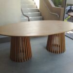 mesa padrao ripada oval