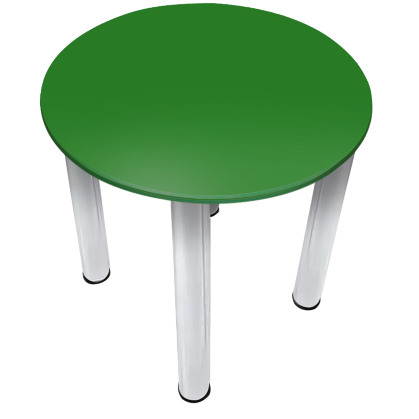 mesa de canto cromada tampo revestido