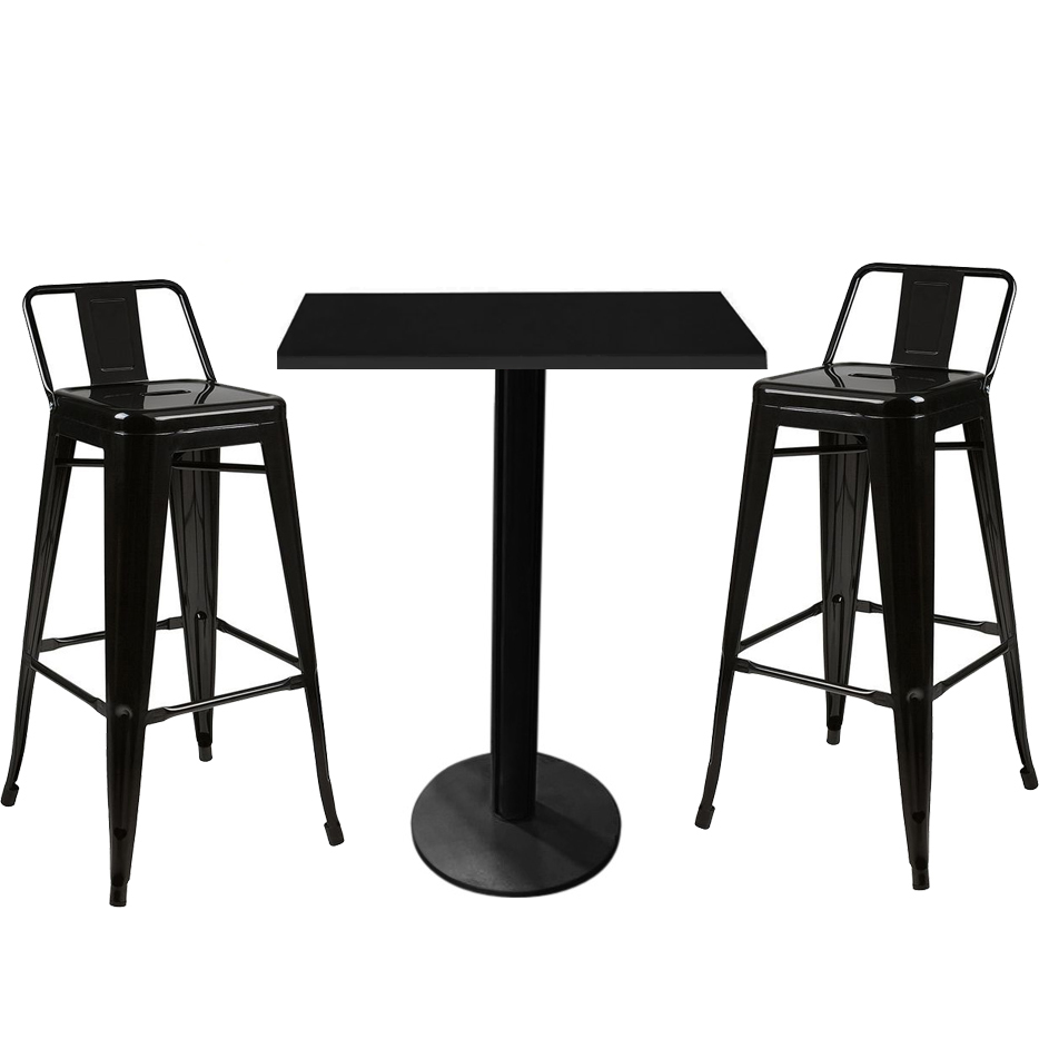 KIT EASY TOLIX QUADRADO PRETO