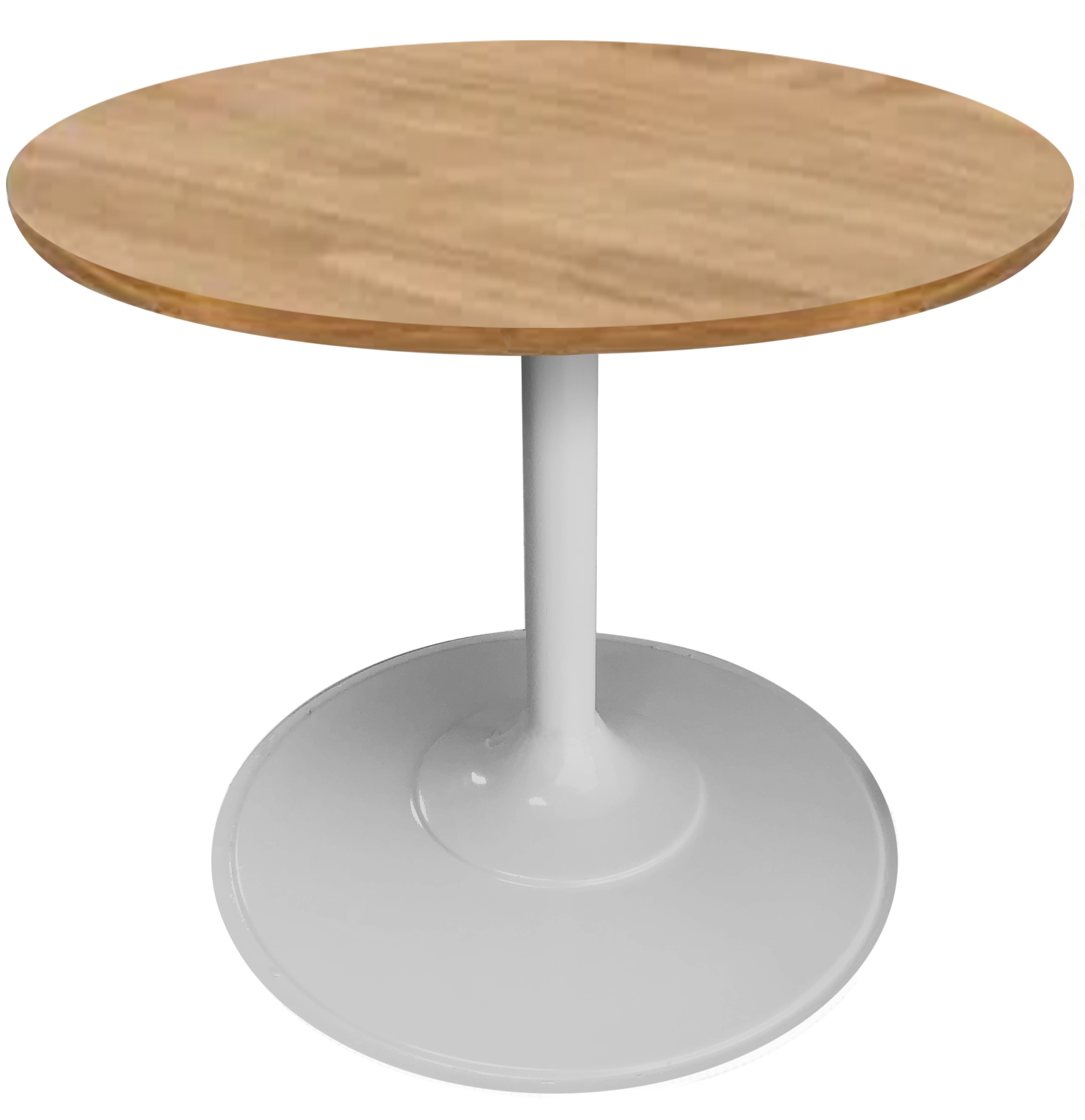 Mesa de canto jessica branca tampo madeira