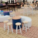 banqueta baixa mesa tambor puff meia lua kit milena