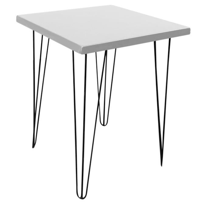 mesa veri quadrada revestido branco