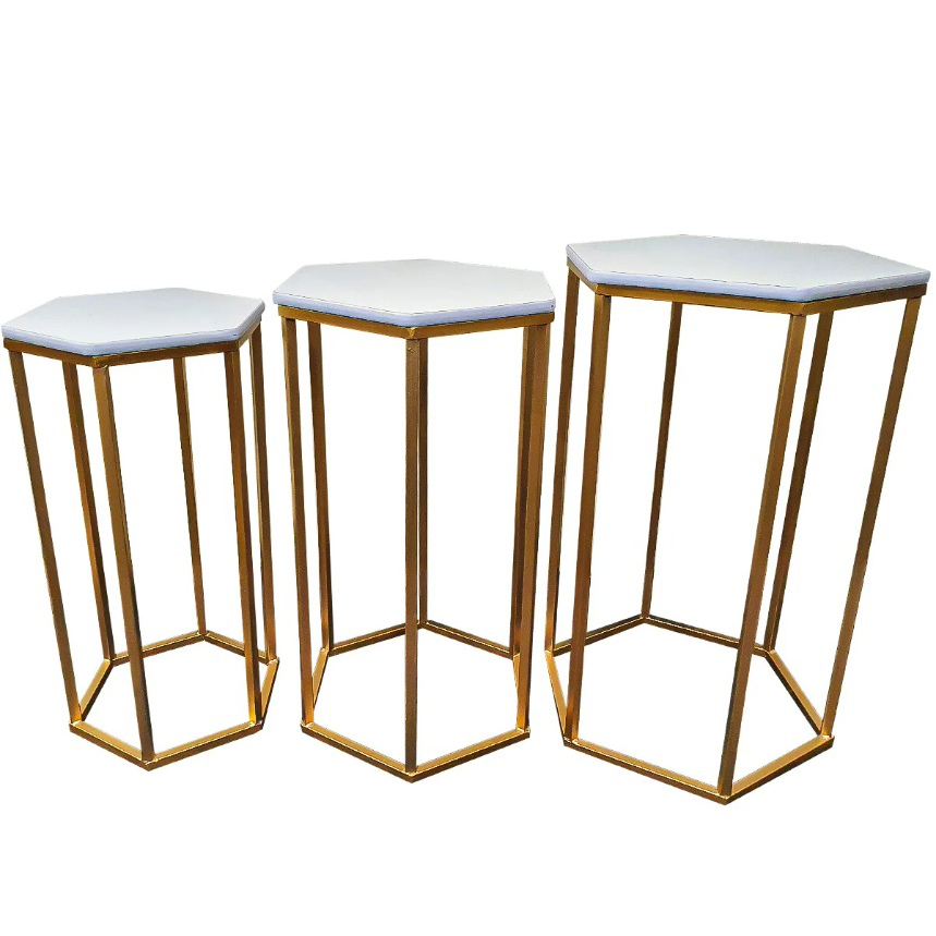 kit mesas sextavadas dourada1b