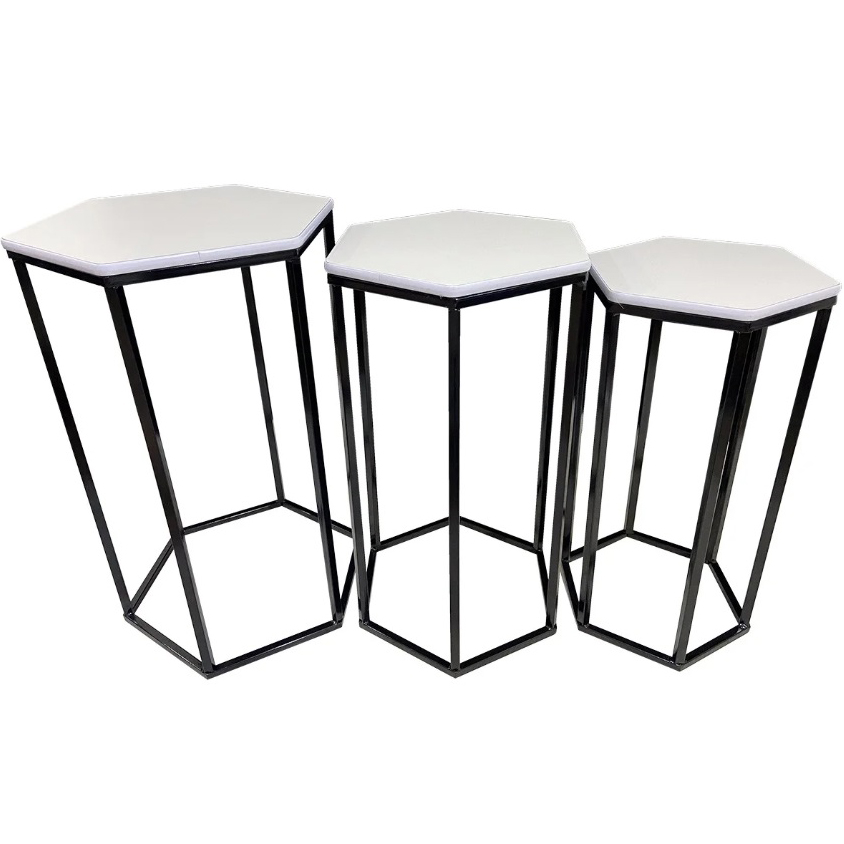 kit mesas sextavadas pretas1a