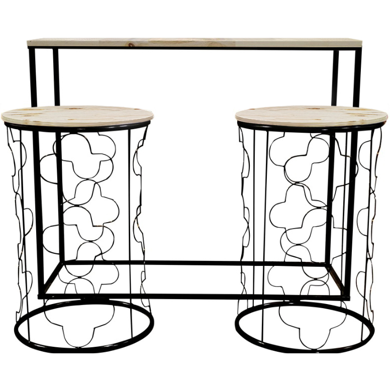 kit mesas trevo preta