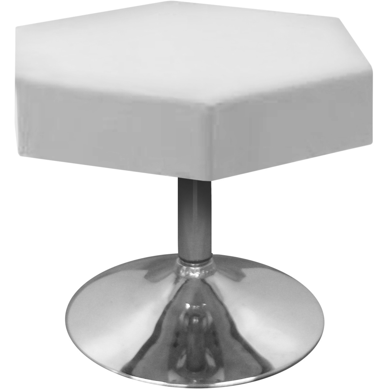 puff hexagonal branco