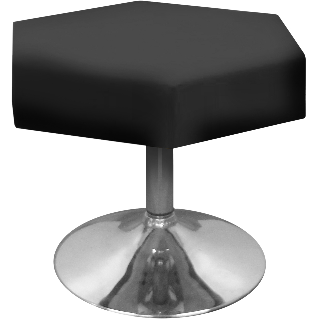 puff hexagonal preto