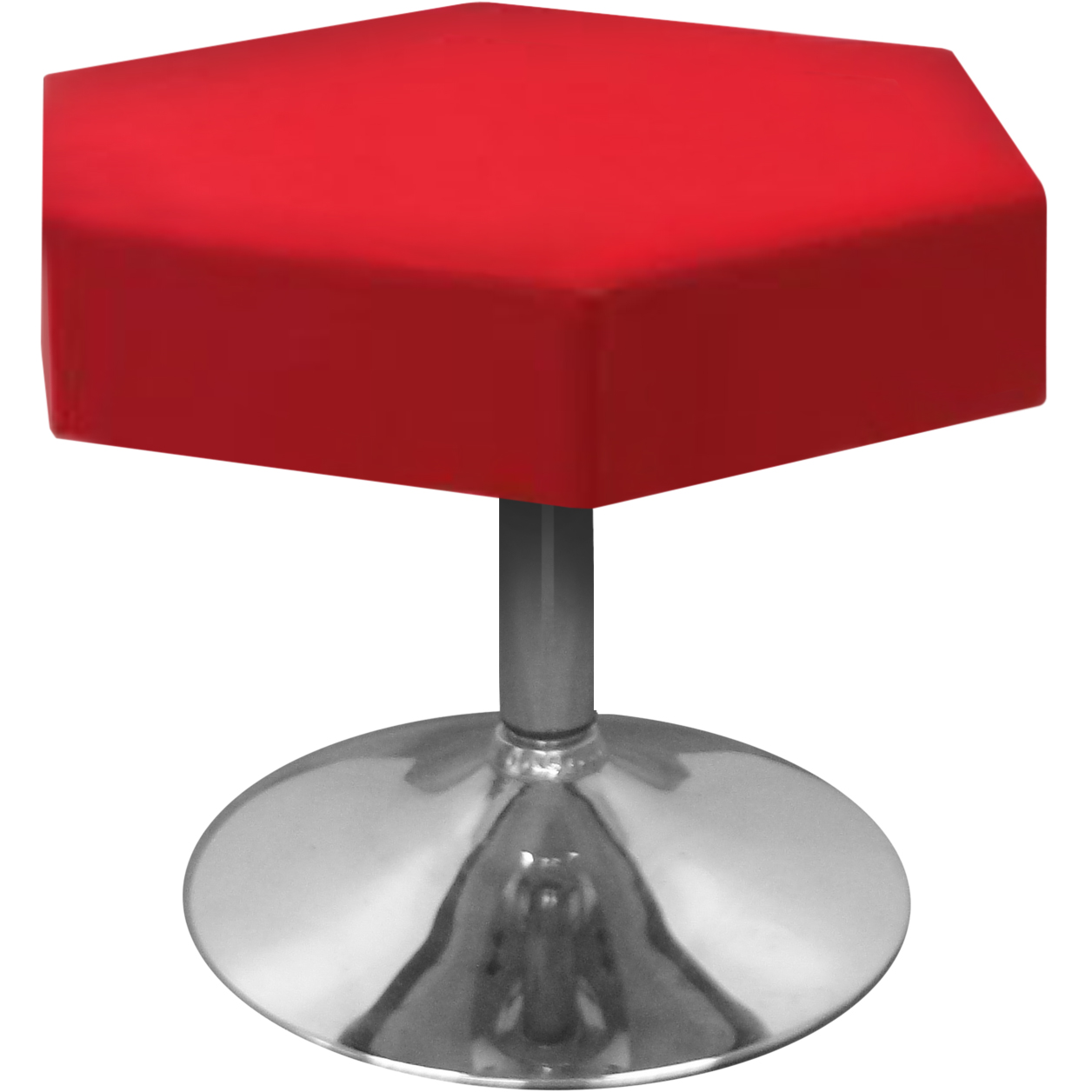 puff hexagonal vermelho