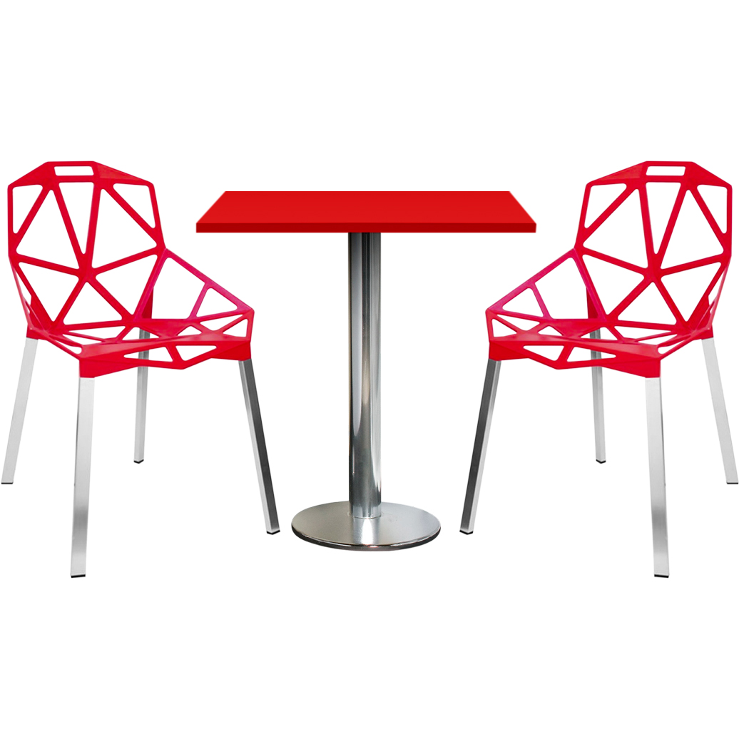 Kit One Vebene cromado vermelho