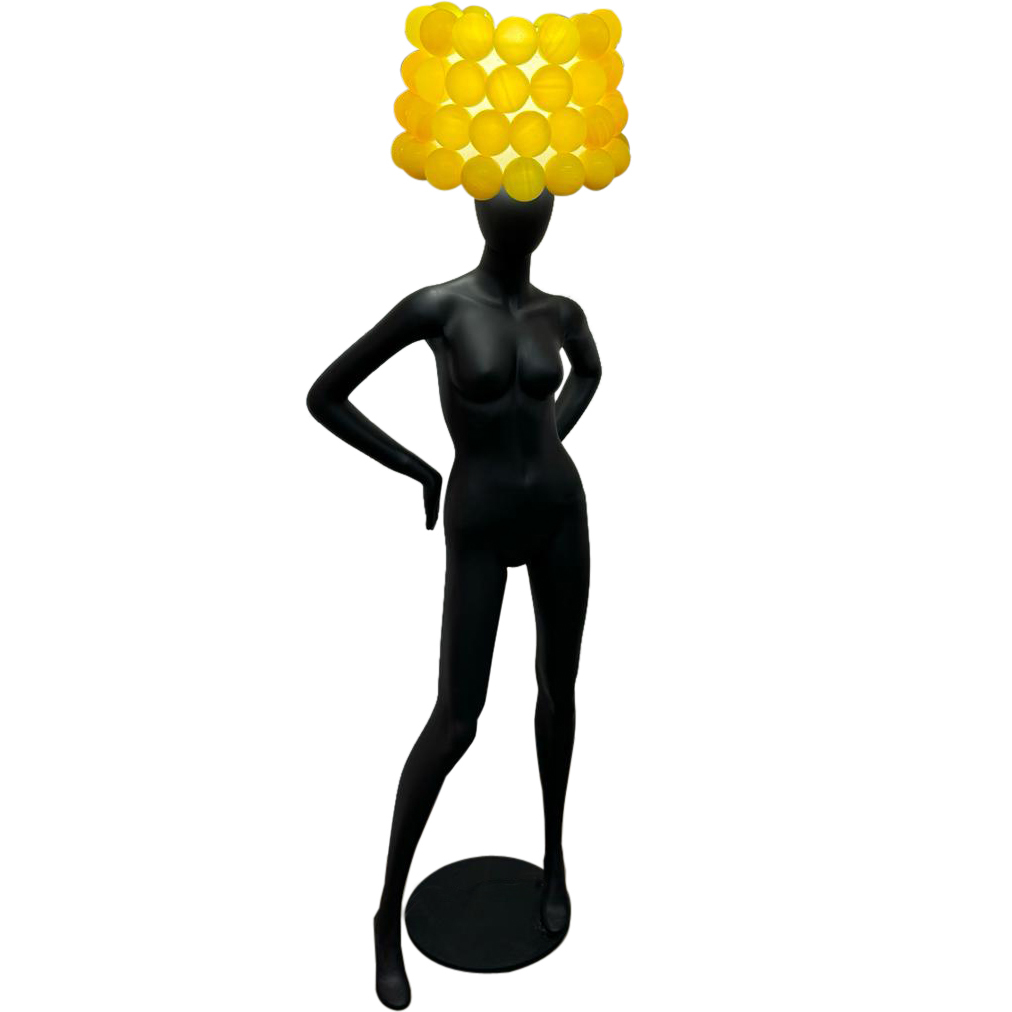 manequim preta cupula bolinha amarela1