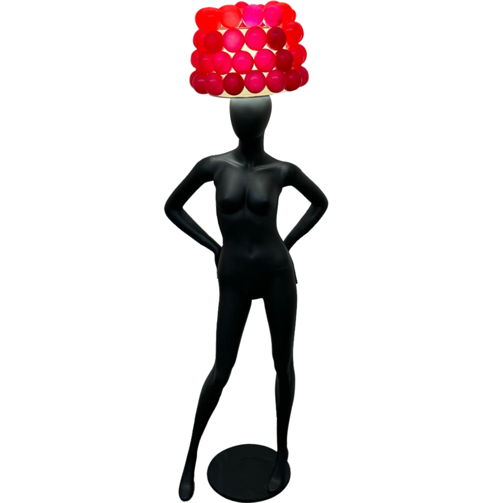 manequim preta cupula bolinha vermelha1