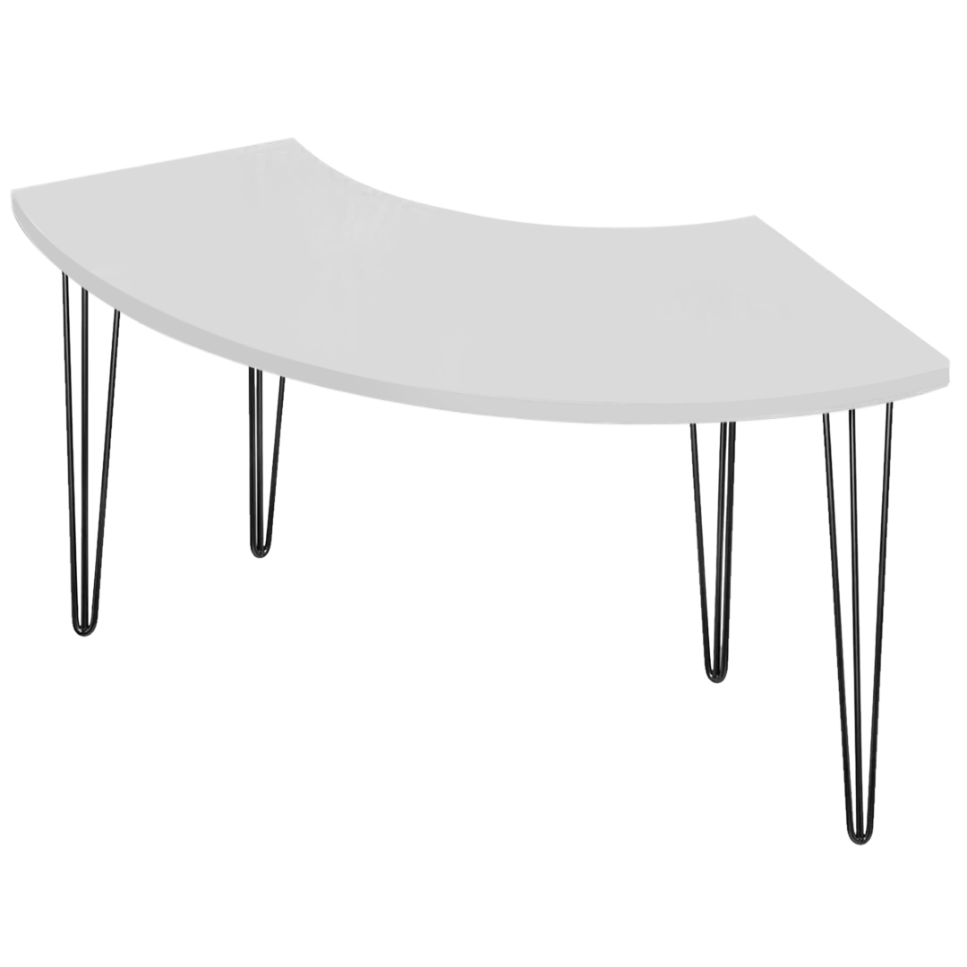 mesa curva branca
