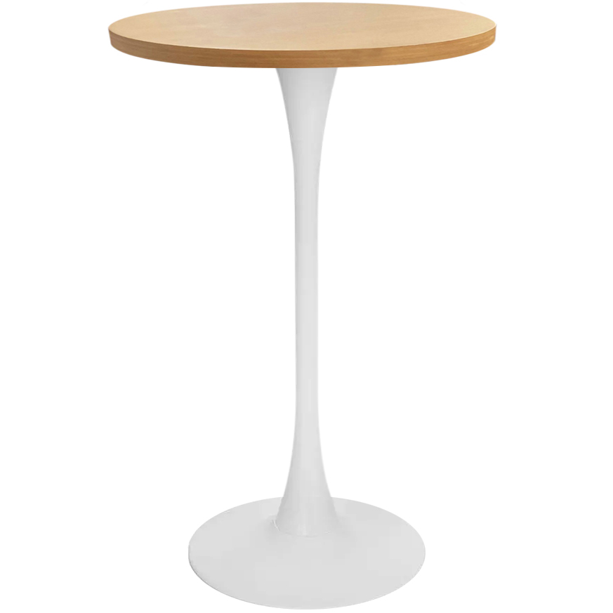 bistro saarinen branco tampo madeira