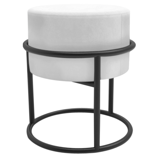 puff van preto e branco