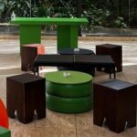 MESA DE CENTRO PNEU VERDE