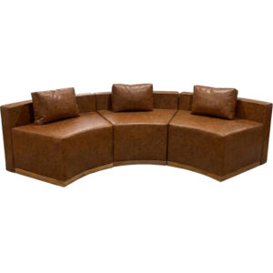 Sofá Curvo Modular Zadar - Marrom Caramelo