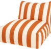 puff poltrona alice listras branca e laranja