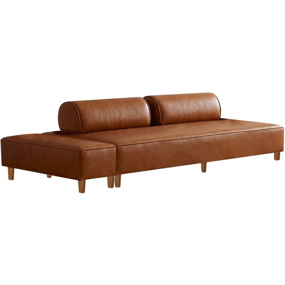 sofa finlandia couro eco com puff