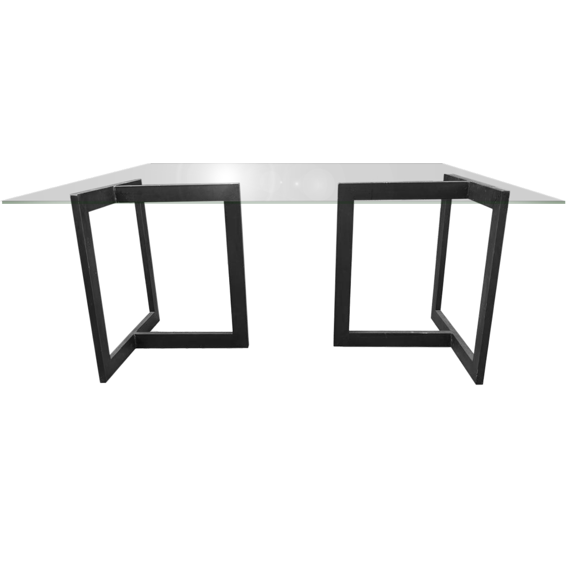 mesa padrao lucia tampo de vidro