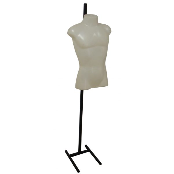 Busto manequim masculino plastico