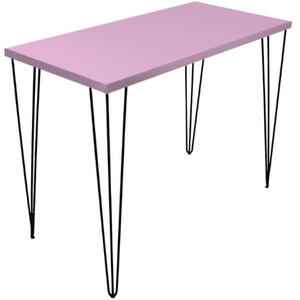 Mesa Veri retangular revestido rosa