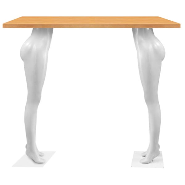 Mesa alta aparador manequim feminino