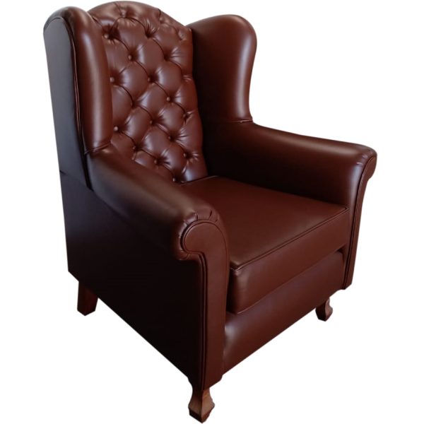 Poltrona bergere marrom1