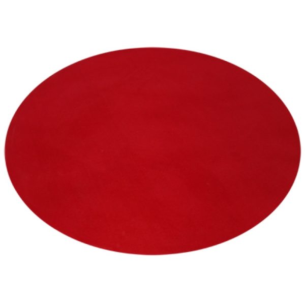 TAPETE REDONDO VERMELHO