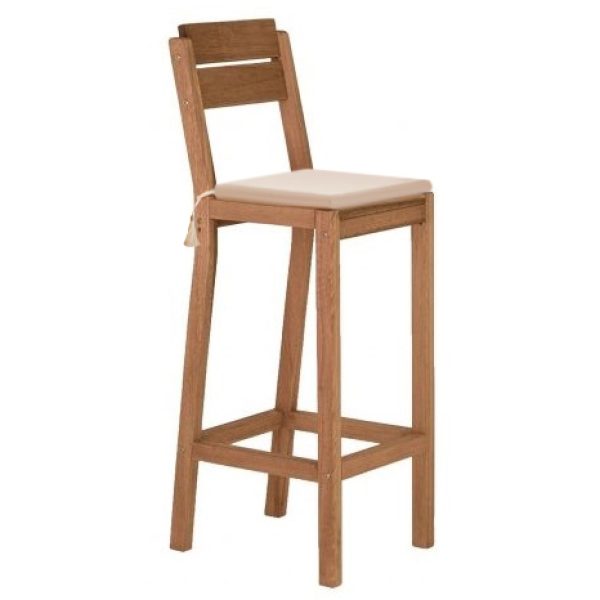 banqueta Maresia com almofada bege