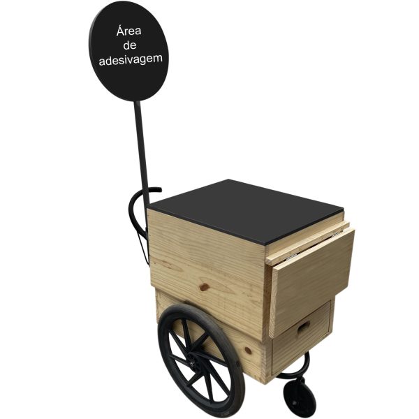 carrinho madeira gourmet