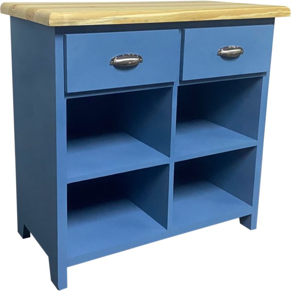 comoda com 04 nichos azul