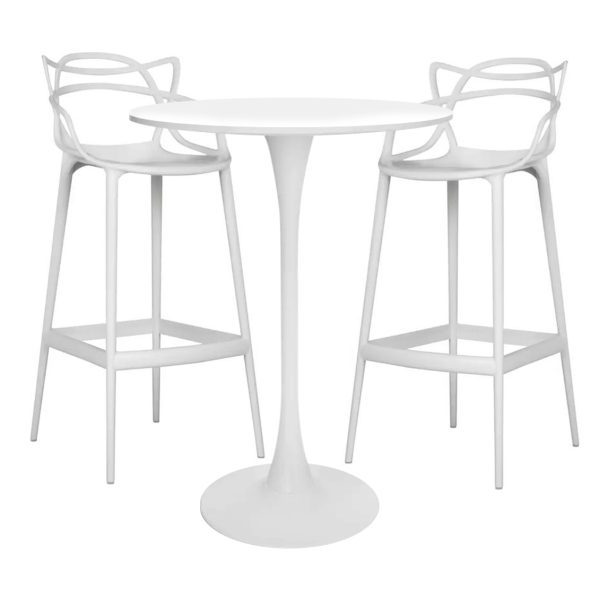 kik bistro saarinen branco e banquetas allegra