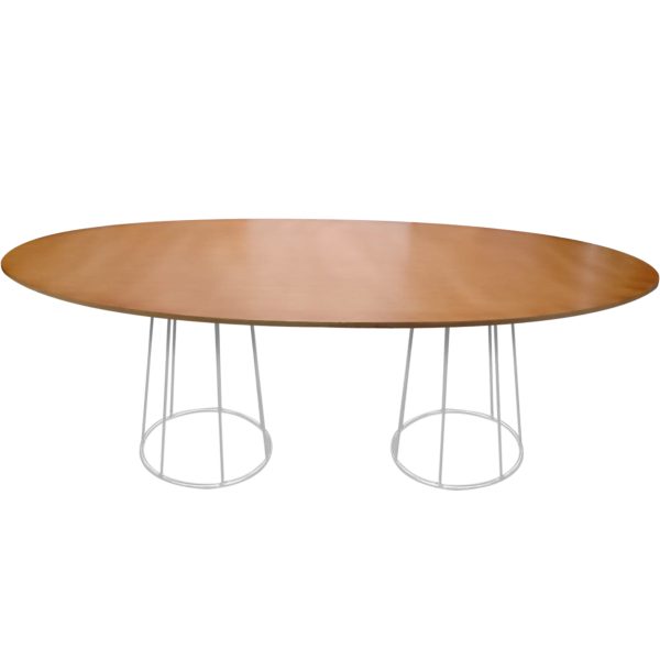 mesa catarina oval base branca